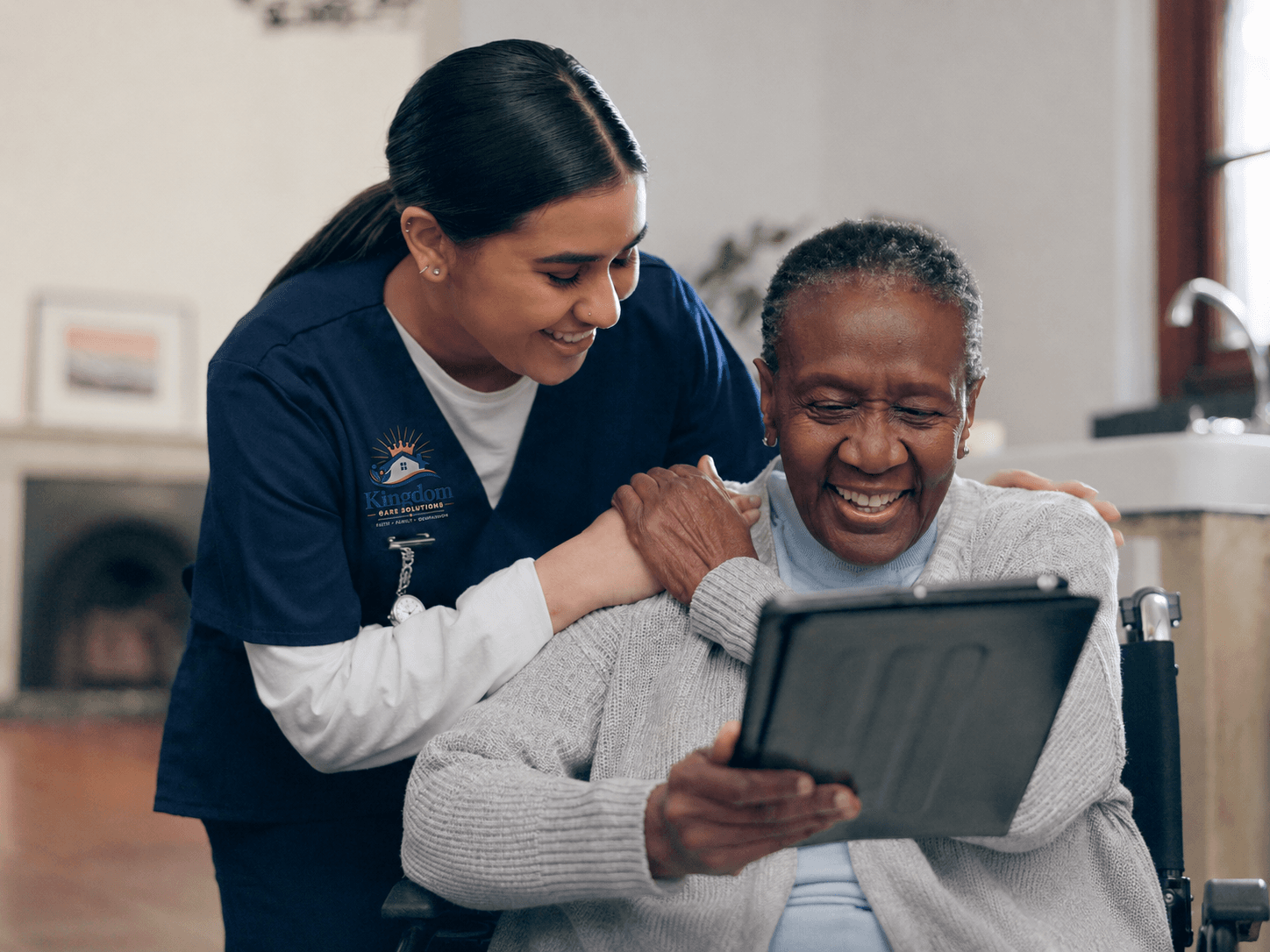 Caregiver providing warm in-home support in Fernley, NV