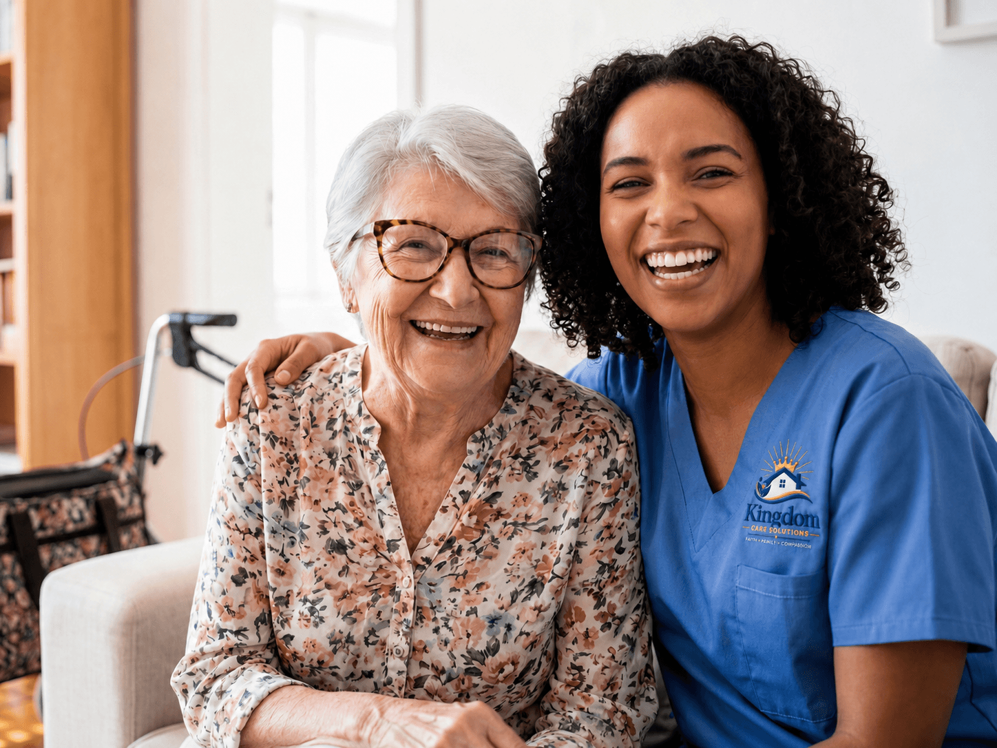 Caregiver providing warm in-home support in Reno, NV